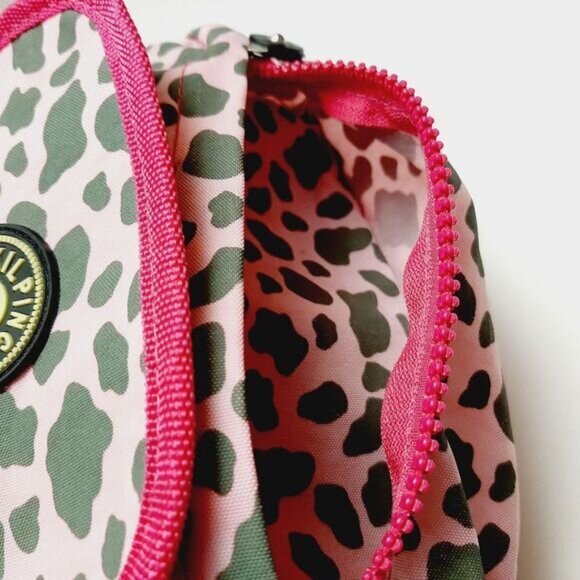 KIPLING Crossbody Shoulder Bag Cheetah Animal Print Pink - Picture 13 of 16